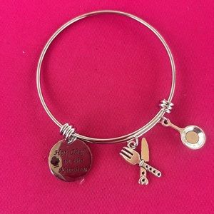 Hot chef in the kitchen stainless steel wire bracelet